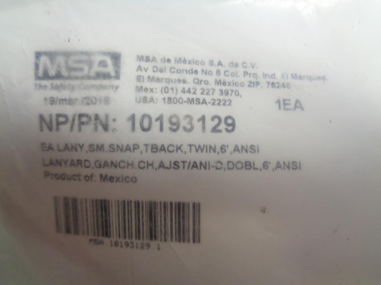 NEW MSA V-SERIES STANDARD TWIN LEG TIE-BACK 10193129 R30T1
