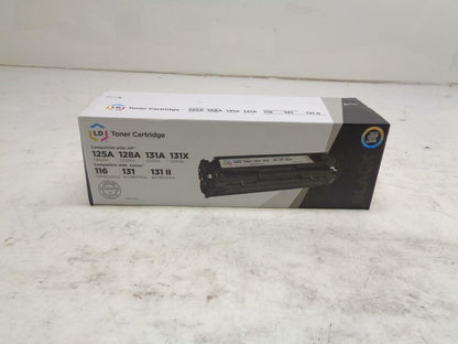 1 REMAN LD PRODUCTS BLACK TONER CARTRIDGE FOR HP 125A 128A & CANON 116, 131 SR