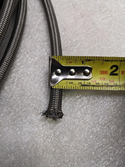 UNBRANDED BRAIDED SS 37' HOSE 3/8" OD 1/4" ID PLASTIC LINING NEW R5TA