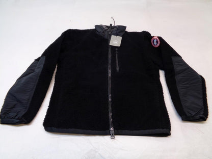 CANADA GOOSE MEN'S SIZE S BLACK KELOWNA KIND FLEECE JACKET 7017M1 SR