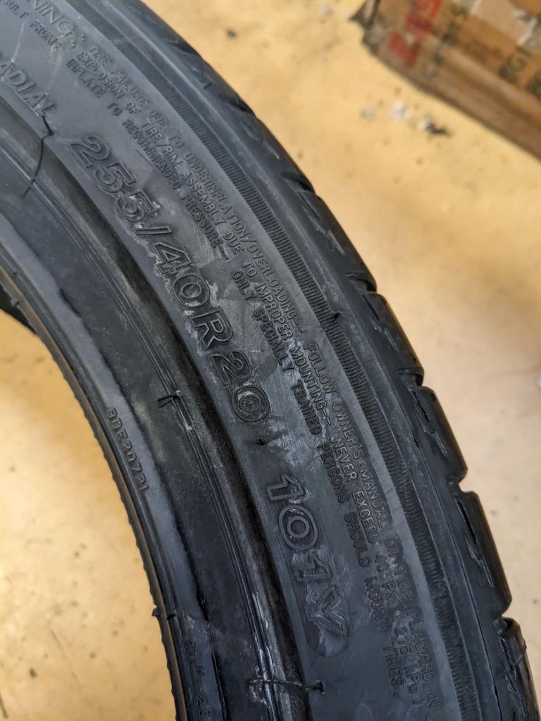 BRIDGESTONE TURANZA T005 B-SILENT AUDI  P 255 40 20 101Y XL TIRE 007277 BQ4