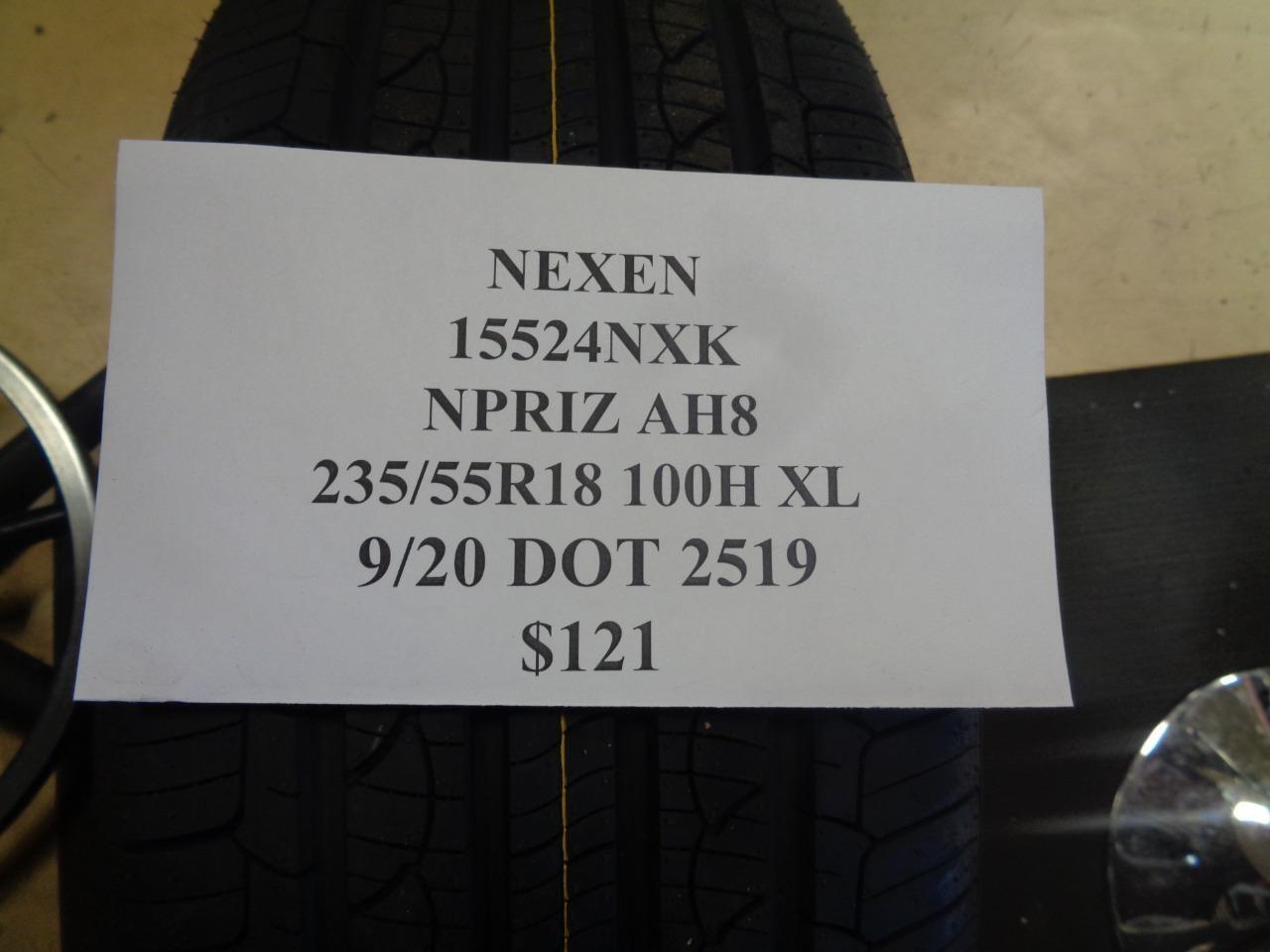 2 NEW NEXEN NPRIZ AH8 235 55 18 100H XL TIRES 15524NXK Q0