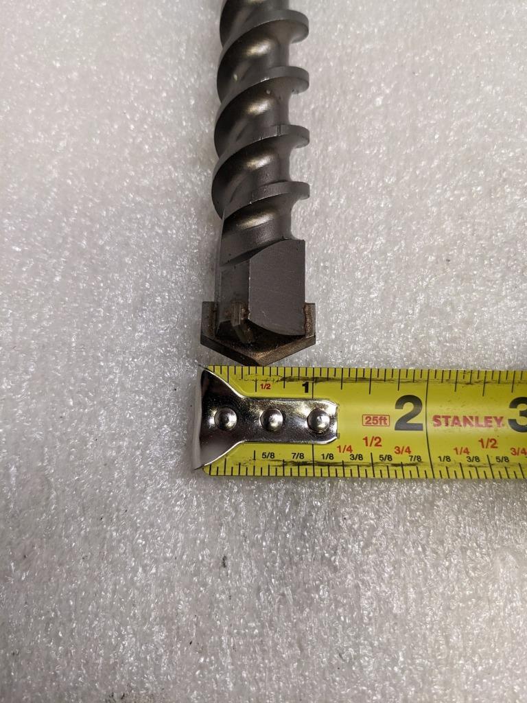 UNBRANDED 1" X 23" CARBIDE-TIPPED DRILL BIT 4-CUTTER 12-SPLINE SHAFT NEW D0