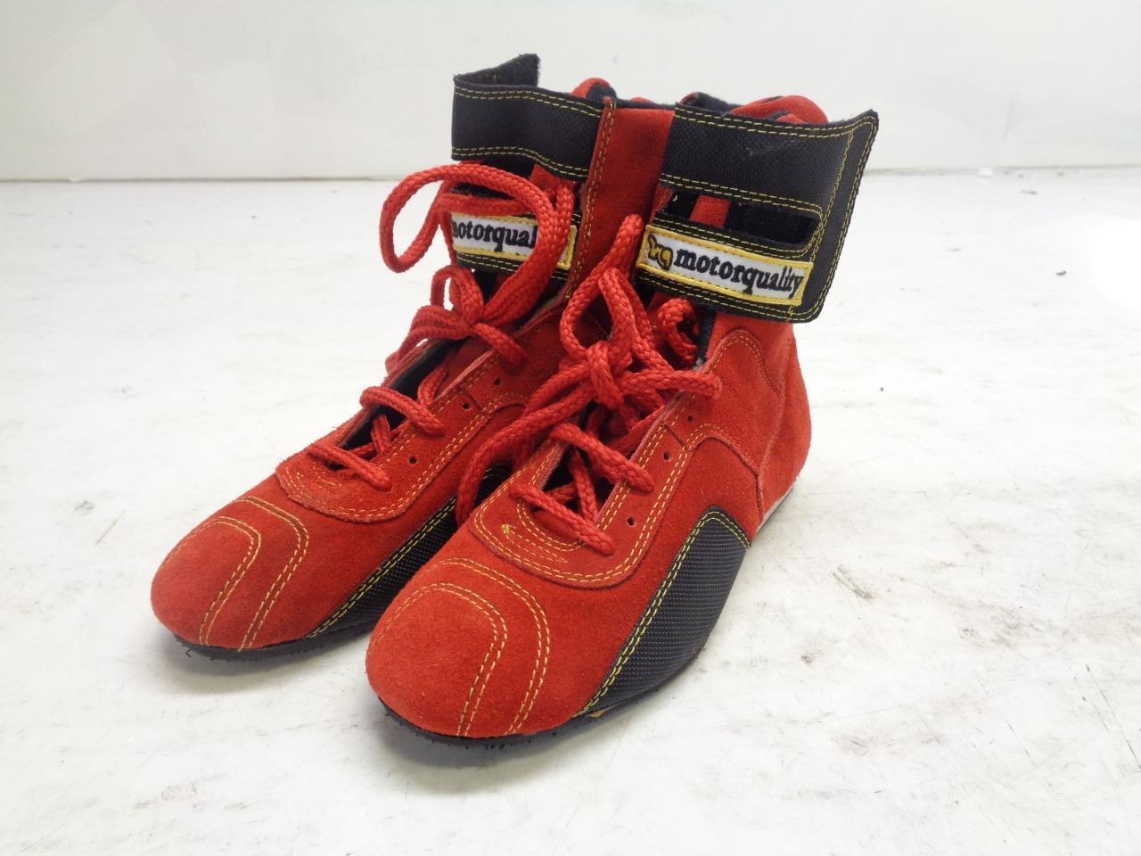 PAIR NEW MOTOR QUALITY RACING SHOES RED SIZE 8-8.5(40) SR