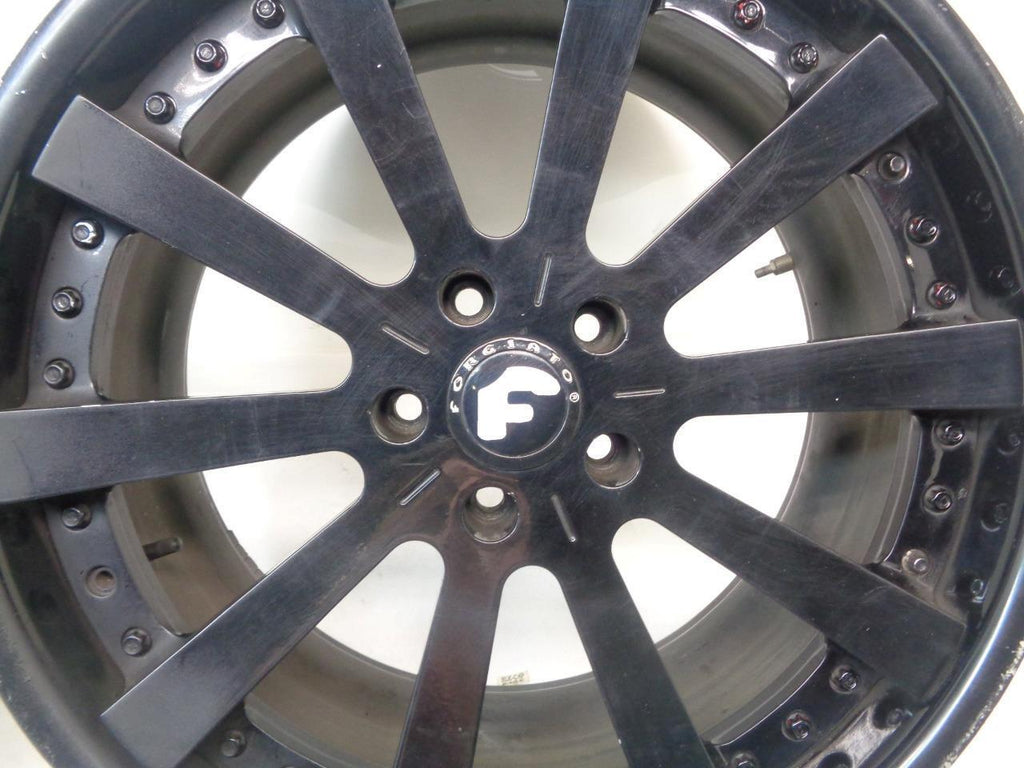 USED PAIR FORGIATO CONCAVO 20x10 5x120 ET42 BLACK 3 PIECE WHEELS WR