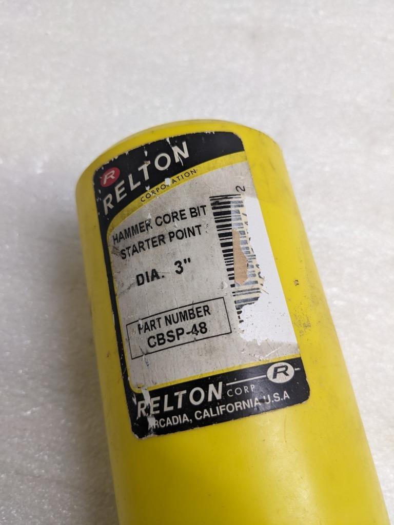 RELTON CBSP-48 HAMMER CORE BIT STARTER POINT 3" DIA. FOR CBT-48HO CORE NEW R22T5