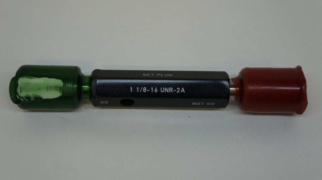 GAGE ASSEMBLY COMPANY GO/NOT GO SET PLUG 1 1/8-16 UNR-2A R22T9