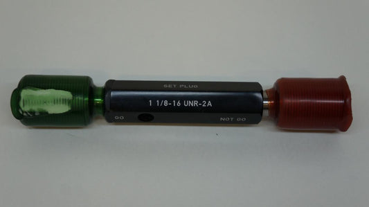 GAGE ASSEMBLY COMPANY GO/NOT GO SET PLUG 1 1/8-16 UNR-2A R22T9