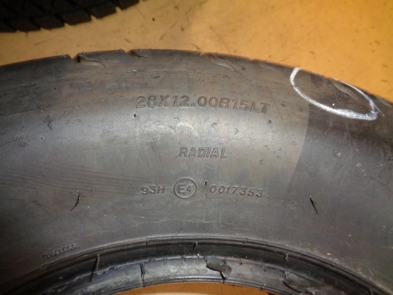 1 NEW BLEMISH TIRE MICKEY THOMPSON SPORTMAN SR LT 28 12.0 15 93H 90000000224