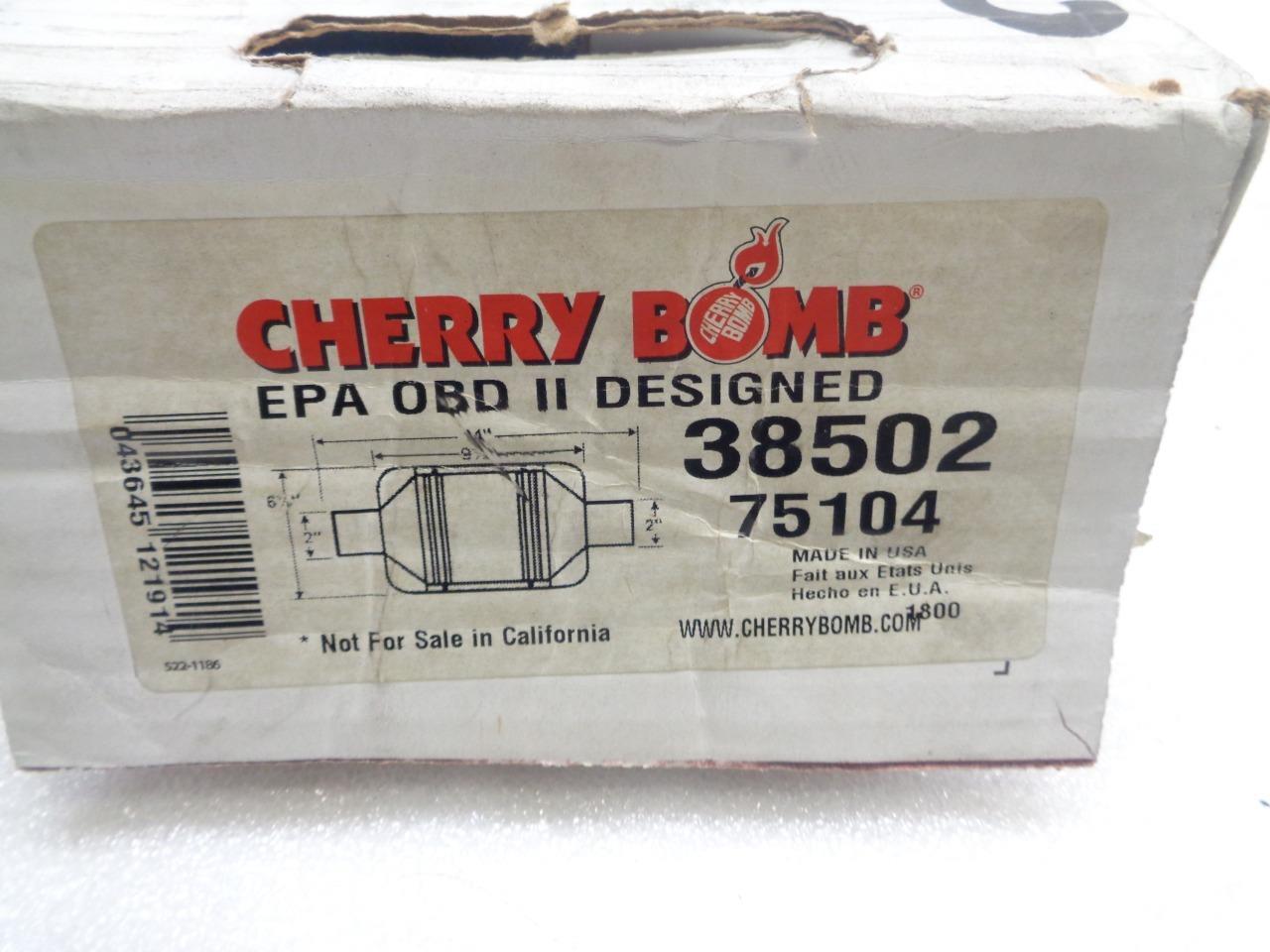 1 NEW CHERRY BOMB UNIVERSAL CATALYTIC CONVERTER 38502 R19