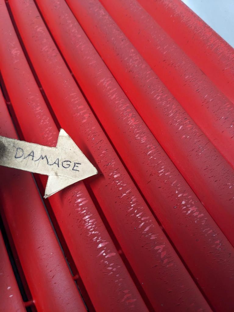 PORSCHE REAR TRUNK LID RED W/ GRILLE & LOWER BRACKET FOR 94 996 CARRERA USED R22