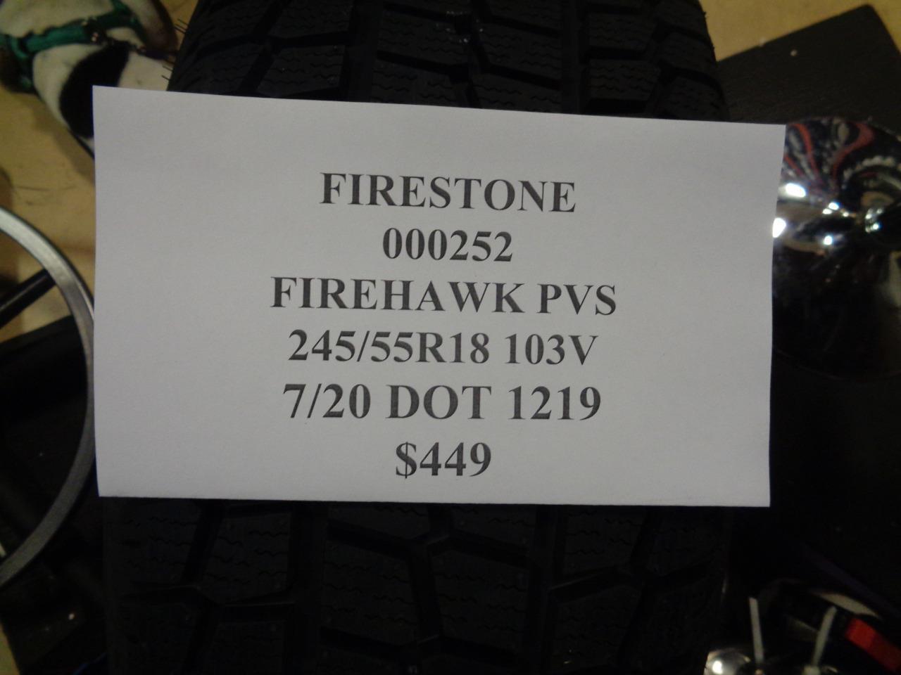 4 NOS FIRESTONE FIREHAWK PVS P 245 55 18 103V SL ALL SEASON TIRES 000252 CQ3
