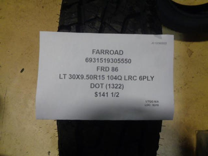 2 FARROAD FRD 86 LT 30 9.5 15 104Q LRC 6PLY TIRES 6931519305550