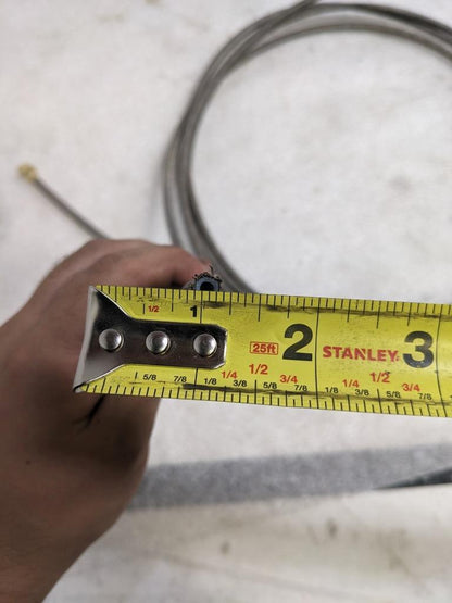 UNBRANDED BRAIDED SS BRAKE HOSE 13.83' OAL 1/8" ID 1/4" OD PTFE NEW R5TA