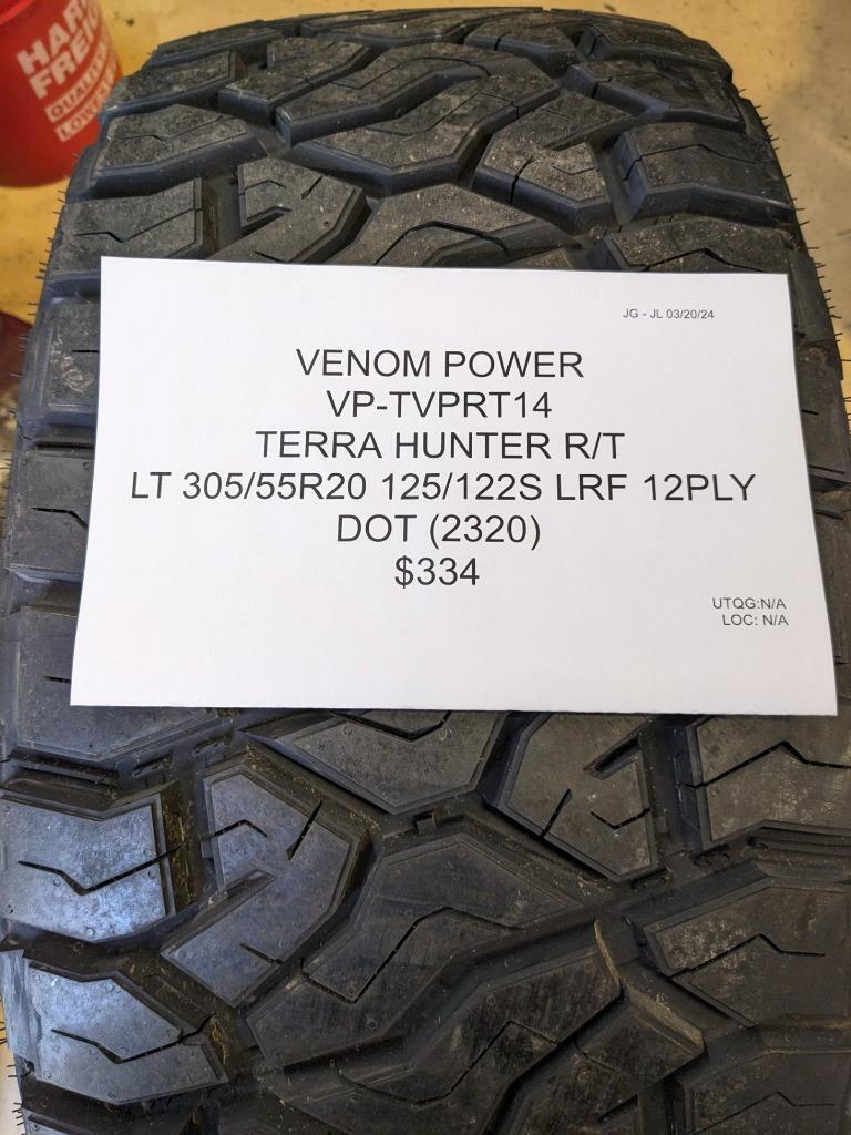 VENOM POWER TERRA HUNTER R/T LT 305 55 20 125/122S LRF 12PLY TIRE TVPRT14 CQ2