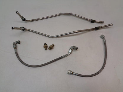 PORSCHE 993 TURBO CHARGER AFTERMARKET OIL FEED & FACTORY DRAIN LINES 99310733953