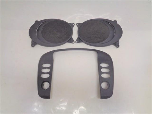 SET OF PORSCHE 911 BOXSTER FRONT L/R DOOR SPEAKER GRILLES & CONSOLE TRIM R20