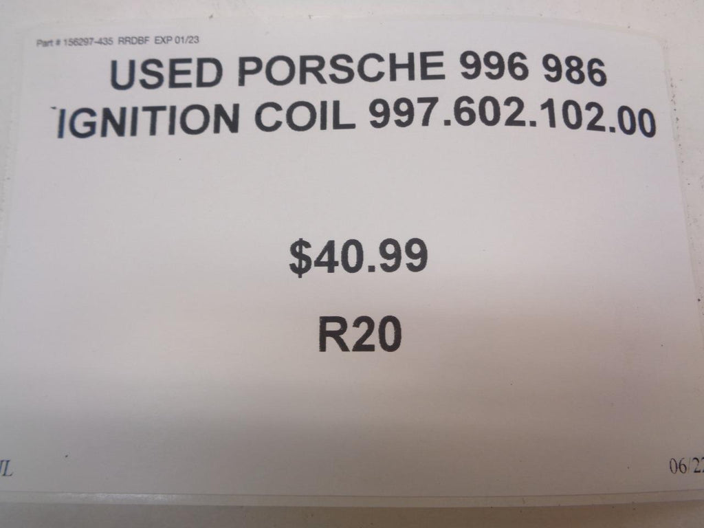 USED PORSCHE 996 986 IGNITION COIL 997.602.102.00 R20T5