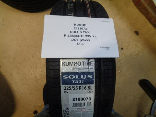 1 KUMHO SOLUS TA31 P 225 55 16 99V XL TIRE 2188073 BQ1