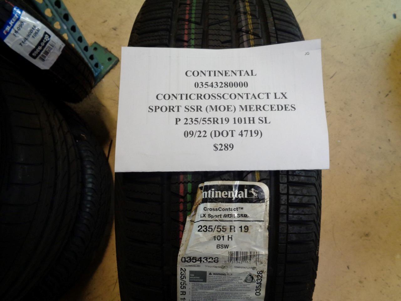 2 CONTINENTAL CONTICROSSCONTACT SPORT SSR MERCEDES 235 55 19 101H 03543280000