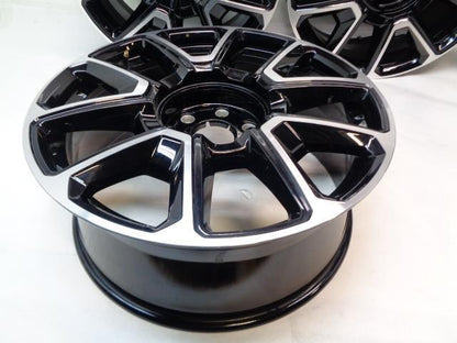 NEW '21-'23 CHEVY TAHOE WHEEL SET MACHINED BLACK 22x9 ET25.4 6x139.7 84434521 SR