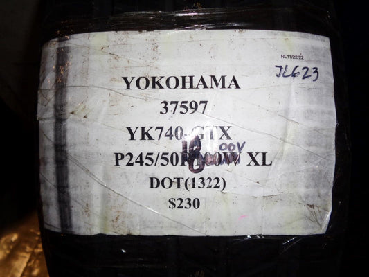 YOKOHAMA YK740 GTX P 245 50 18 100V XL TIRE 37597 BQ3