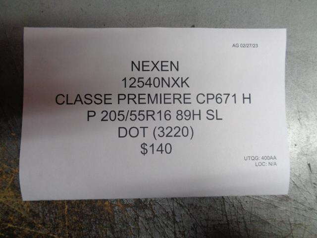 2 NEXEN CLASSE PREMIERE CP671 H P 205 55 16 89H SL 12540NXK TIRE BQ2