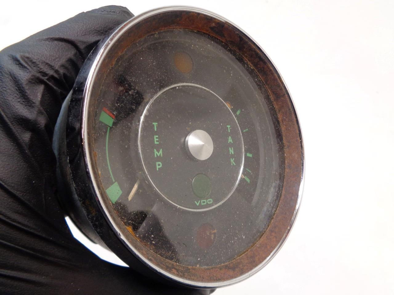 GENUINE PORSCHE 65-69 912 VDO GREEN FUEL & TEMP INTRUMENT CLUSTER 90274150101