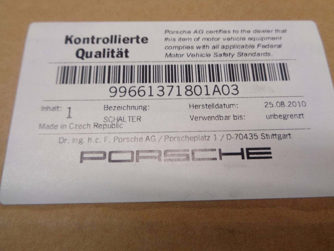 GENUINE PORSCHE 911 CARRERA SEAT ADJUST SWITCH 996.613.718.01 A03 R24T1