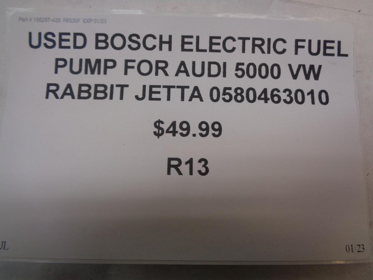 BOSCH ELECTRIC FUEL PUMP FOR AUDI 5000 VW RABBIT JETTA 0580463010 R13