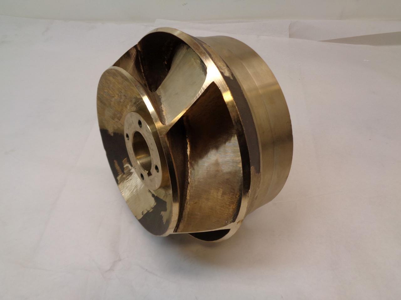 UNKNOWN 14" 5 VANE BRASS WATER PUMP INDUSTRIAL IMPELLER B02496F 1398 6M 145 I1