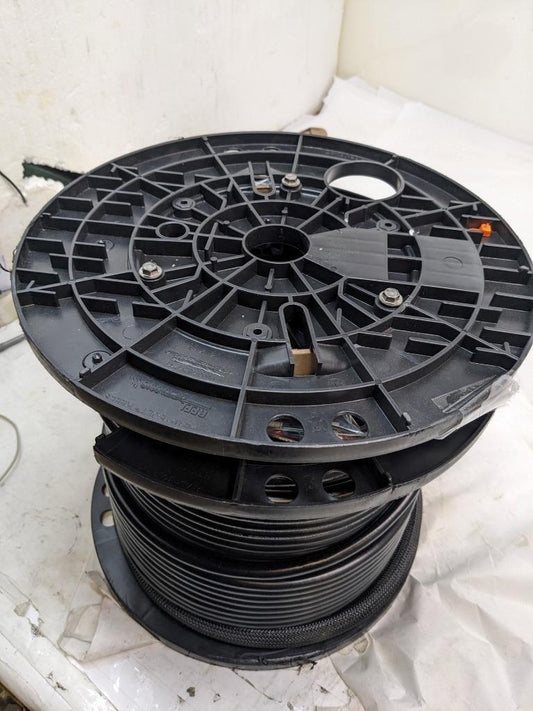 260FT DEAD BOLT REEL OUTDOOR HYBRID FIBER JUMPER 4-STRANDS W PULLING EYE NEW R29