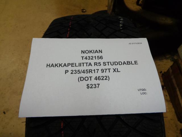 NOKIAN HAKKAPELIITTA R5 STUDDABLE P 235 45 17 97T XL TIRE T432156 CQ1