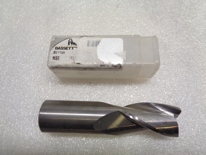 1 NEW BASSETT B27164 MSE-3 CENTER CUTTING GENERAL PURPOSE SQR. END MILL R22T6BC