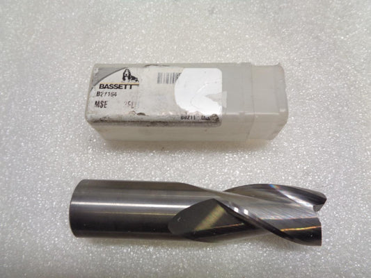 1 NEW BASSETT B27164 MSE-3 CENTER CUTTING GENERAL PURPOSE SQR. END MILL R22T6BC