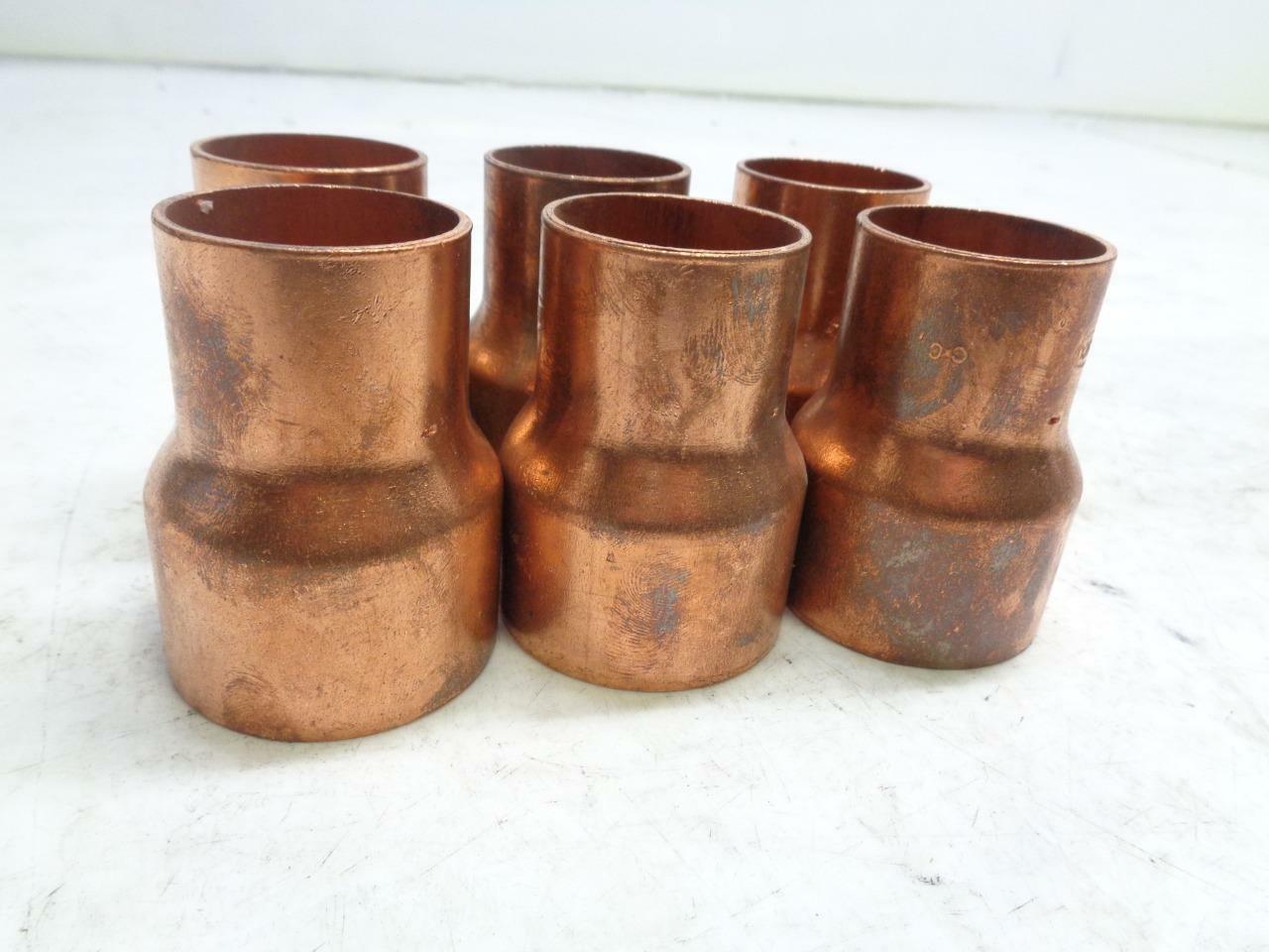 1 NEW PACK OF 6 NIBCO COPPER ADAPTERS 1.65" x 2.15" R10TC