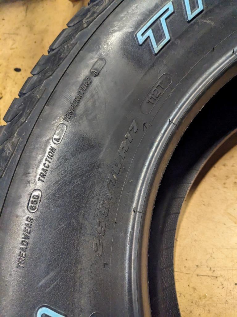 2 BFGOODRICH TRAIL TERRIAN T/A OWL P 255 70 17 112T SL TIRES 01313 CQ2