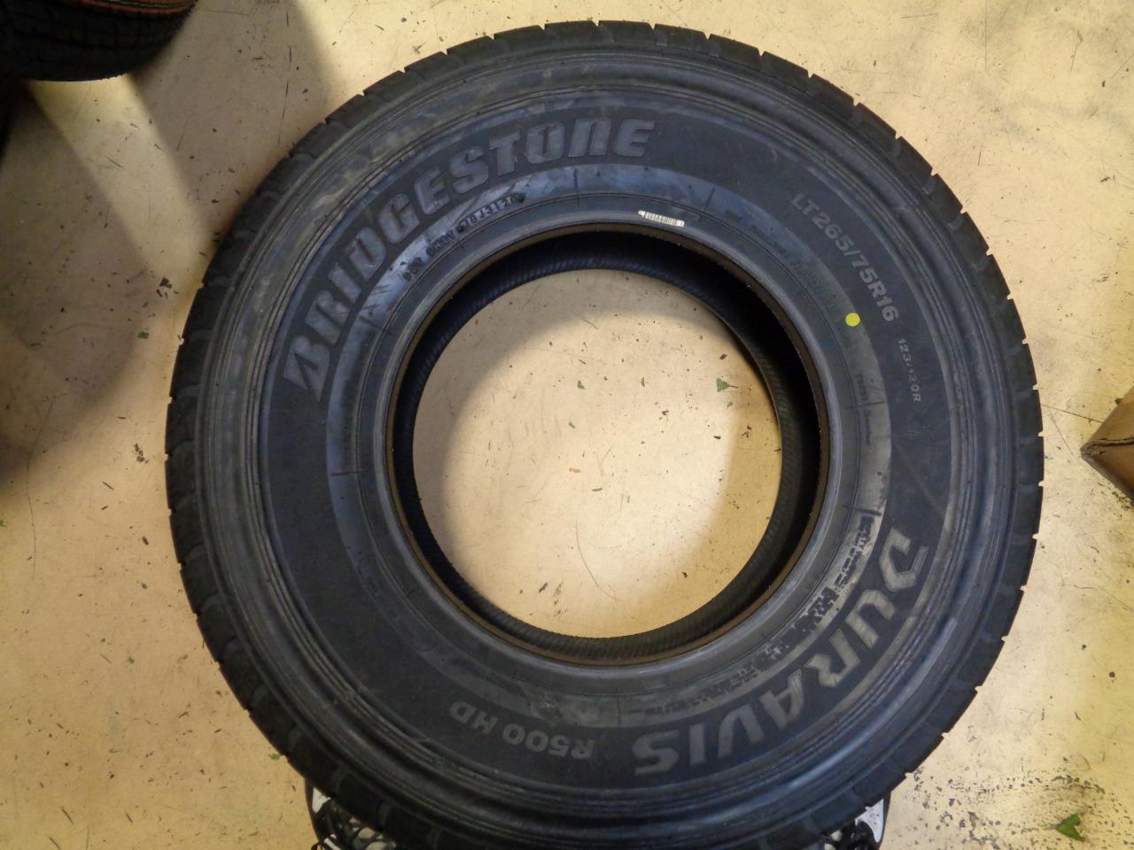 BRIDGESTONE DURAVIS R500HD LT 265 75 16 123/120R LRE 10PLY HIGHWAY TIRE 191877