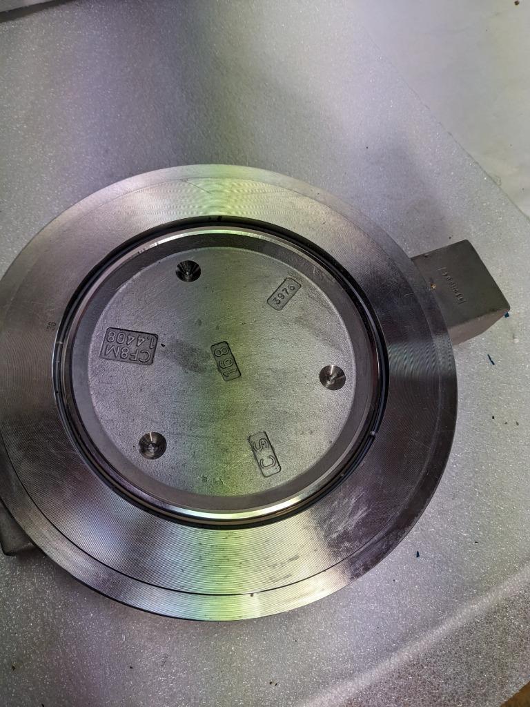 JAMESBURY STEEL WAFER-SPHERE VALVE 8" 316SS BODY 830W1136HBXZ K2