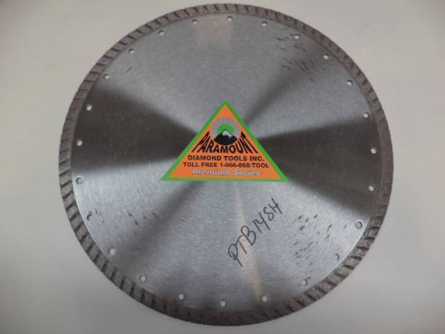 NEW PARAMOUNT PTB14SH CONTINUOUS RIM 14" x 1" -20 12MM DIAMOND HEIGHT BLADE
