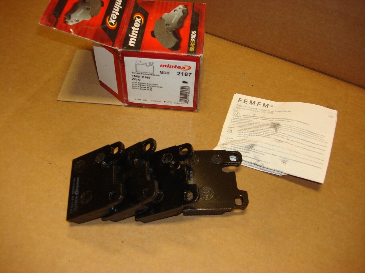 NEW MINTEX MDB2167 BRAKE PADS FITS PORSCHE 911 1984-1989 R5TA