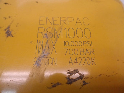 NEW ENERPAC RSM1000 LOW HEIGHT 4" 98 TON HYDRAULIC CYLINDER JACK R11
