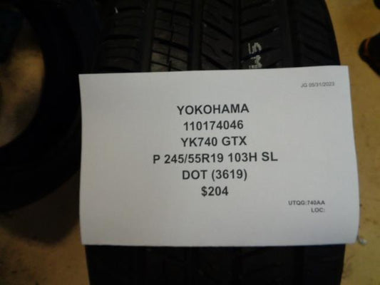 YOKOHAMA YK740 GTX P 245 55 19 103H SL ALL TERRAIN TIRE 110174046 BQ3