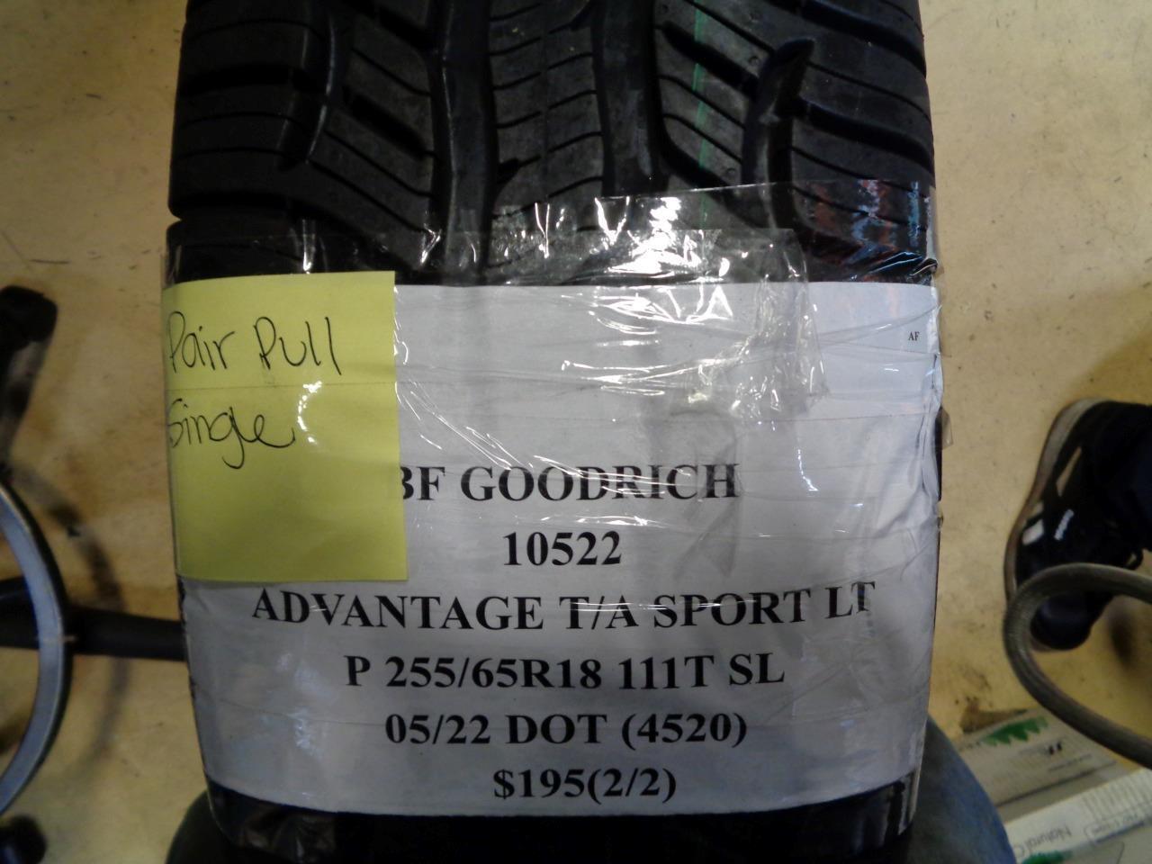 BFGOODRICH ADVANTAGE T/A SPORT LT P 255 65 18 111T SL ALL SEASON TIRE 10522 BQ4