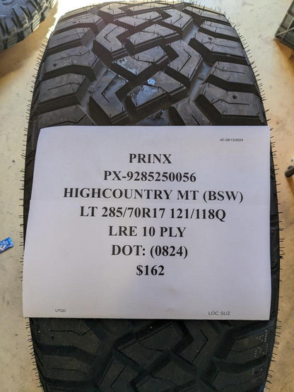 PRINX HICOUNTRY RT HR1 LT 285 70 17 121/118Q LRE 10PLY TIRE 9285250056 CQ3