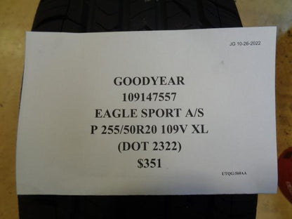 1 GOODYEAR EAGLE SPORT AS 255 50 20 109V XL TIRE 109147557