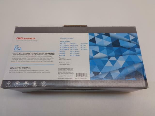 REMAN BLACK TONER CARTRIDGE OFFICE DEPOT OD85A (HP 85A / CE285A) GTG85AP SR