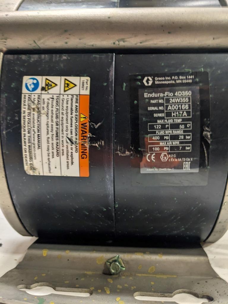 ENDURA-FLO 4:1 AIR OPERATED DIAPHRAGM PUMP 350cc NPT DATATRAK 4D350 BSRG6