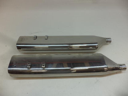 1 USED S&S OVAL STYLE PAIR OF EXHAUSTS CHROME PLATED FOR TOURING 66-190 R16