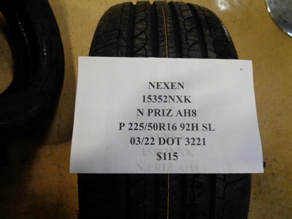 2 NEXEN N PRIZ AH8 P 225 50 16 92H SL ALL SEASON TIRES 15352NXK CQ2
